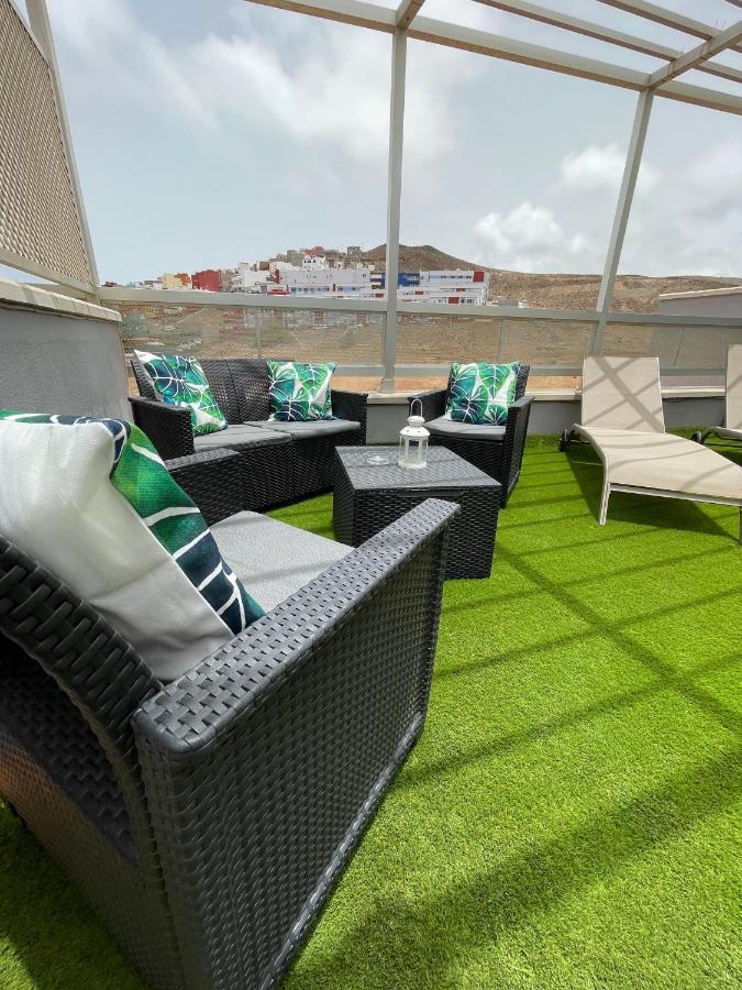 Sardina Atico "Turquesa Beach" Con Piscina, Terraza Y Barbacoa מראה חיצוני תמונה